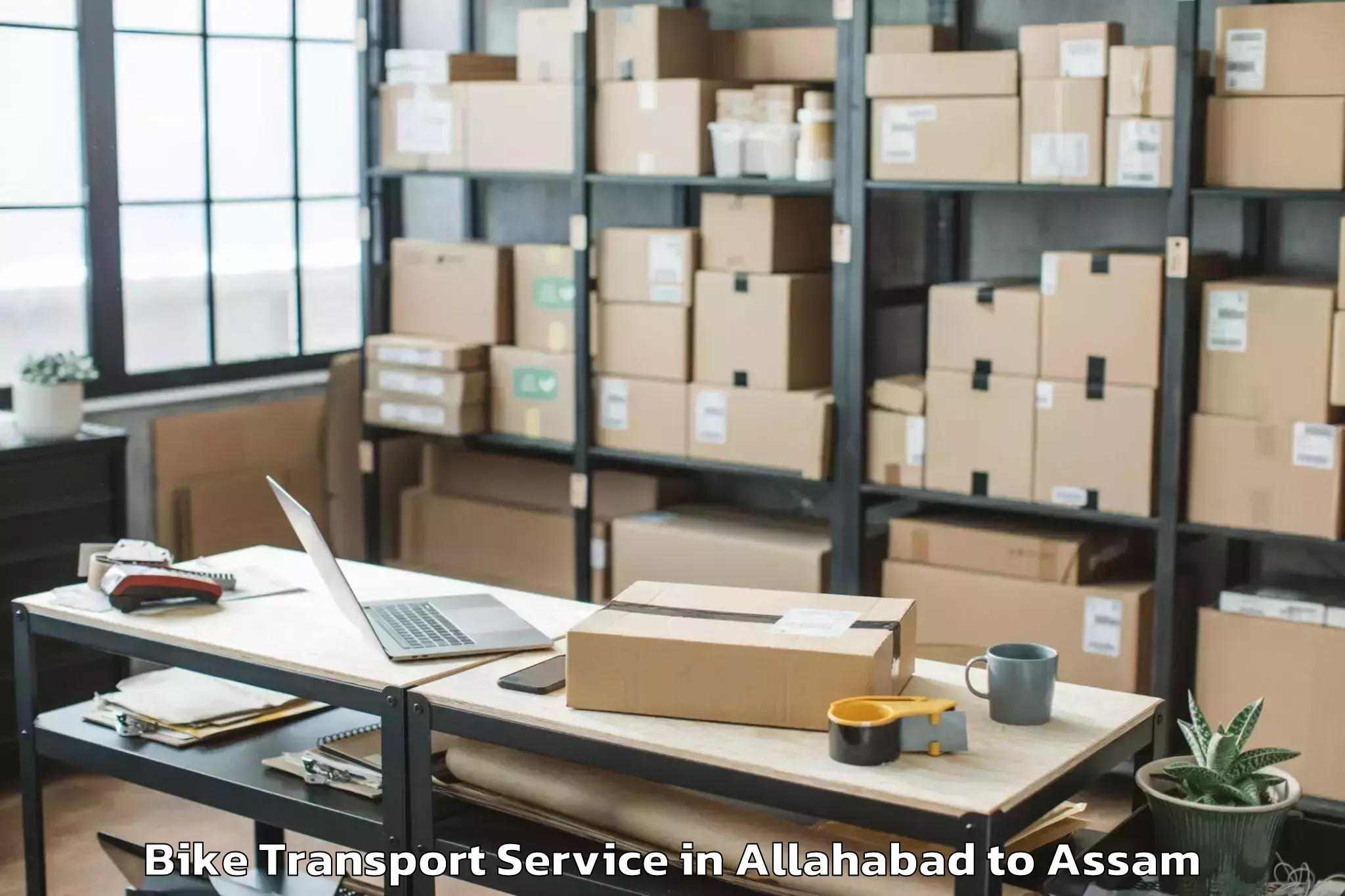 Hassle-Free Allahabad to Jonai Bike Transport